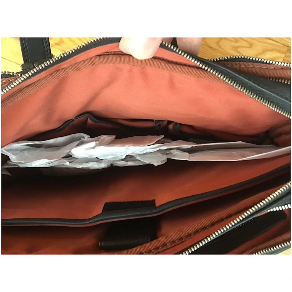 Cole Haan Black Leather Briefcase Shoulder Bag